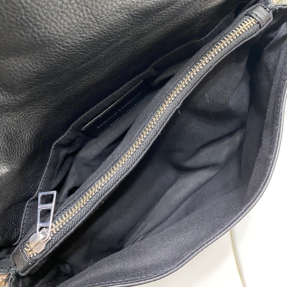 Zadig & Voltaire Black Leather Crossbody Bag with Chain Detail - Picture 5 of 7